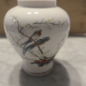 Vintage Jay Fine China Of Japan Porcelain Bud Vase with Bird Design